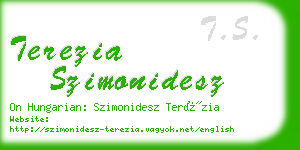 terezia szimonidesz business card